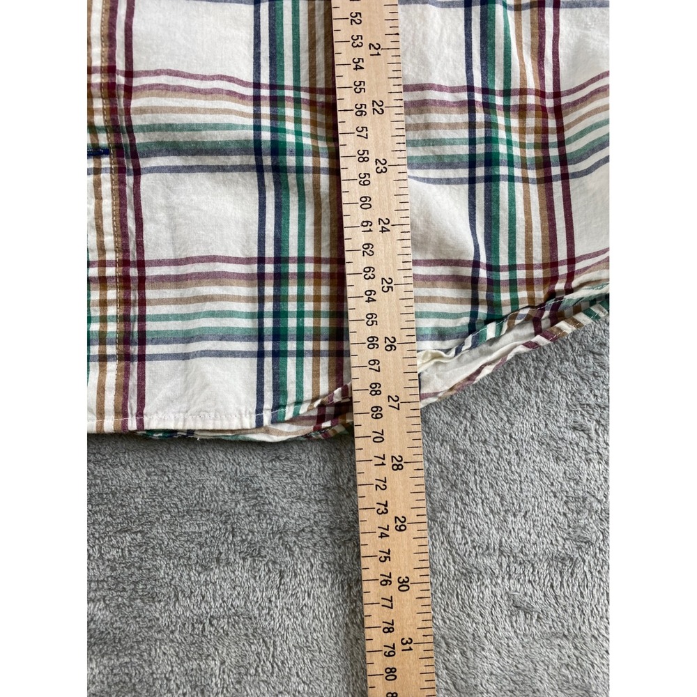 GAP Men Slim Fit Plaid Button Down Shirt Long Sleeve Casual Size M - Picture 8 of 10